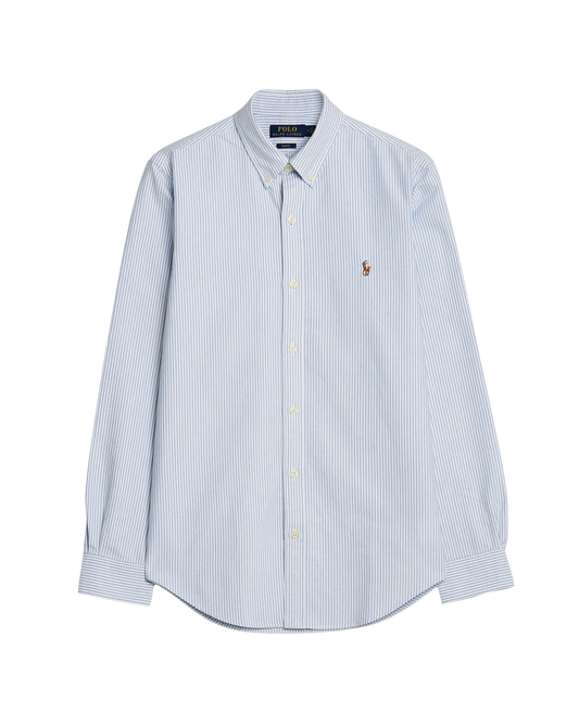 Camisa Celeste con Rayas Blancas Polo Ralph Lauren