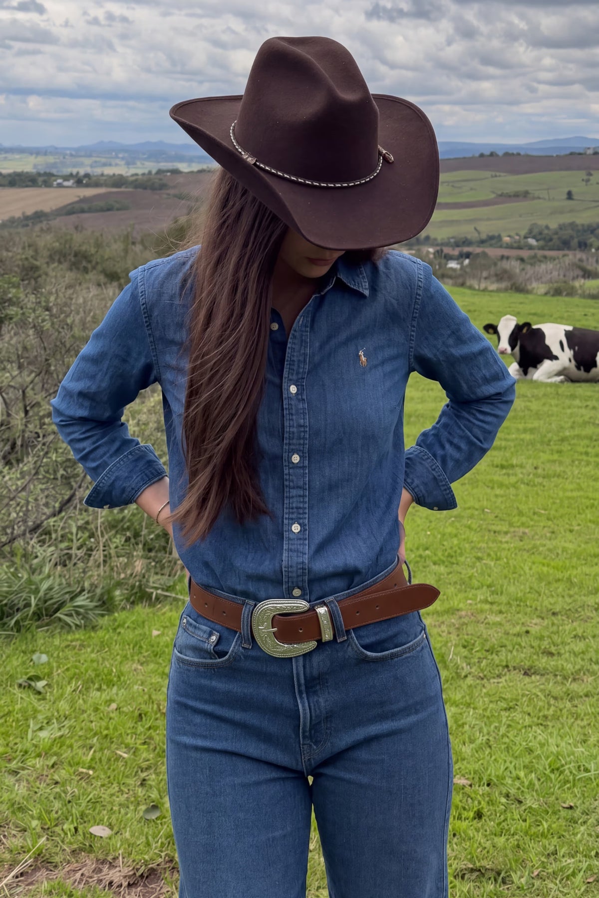 Camisa de Denim Clásica de Botones