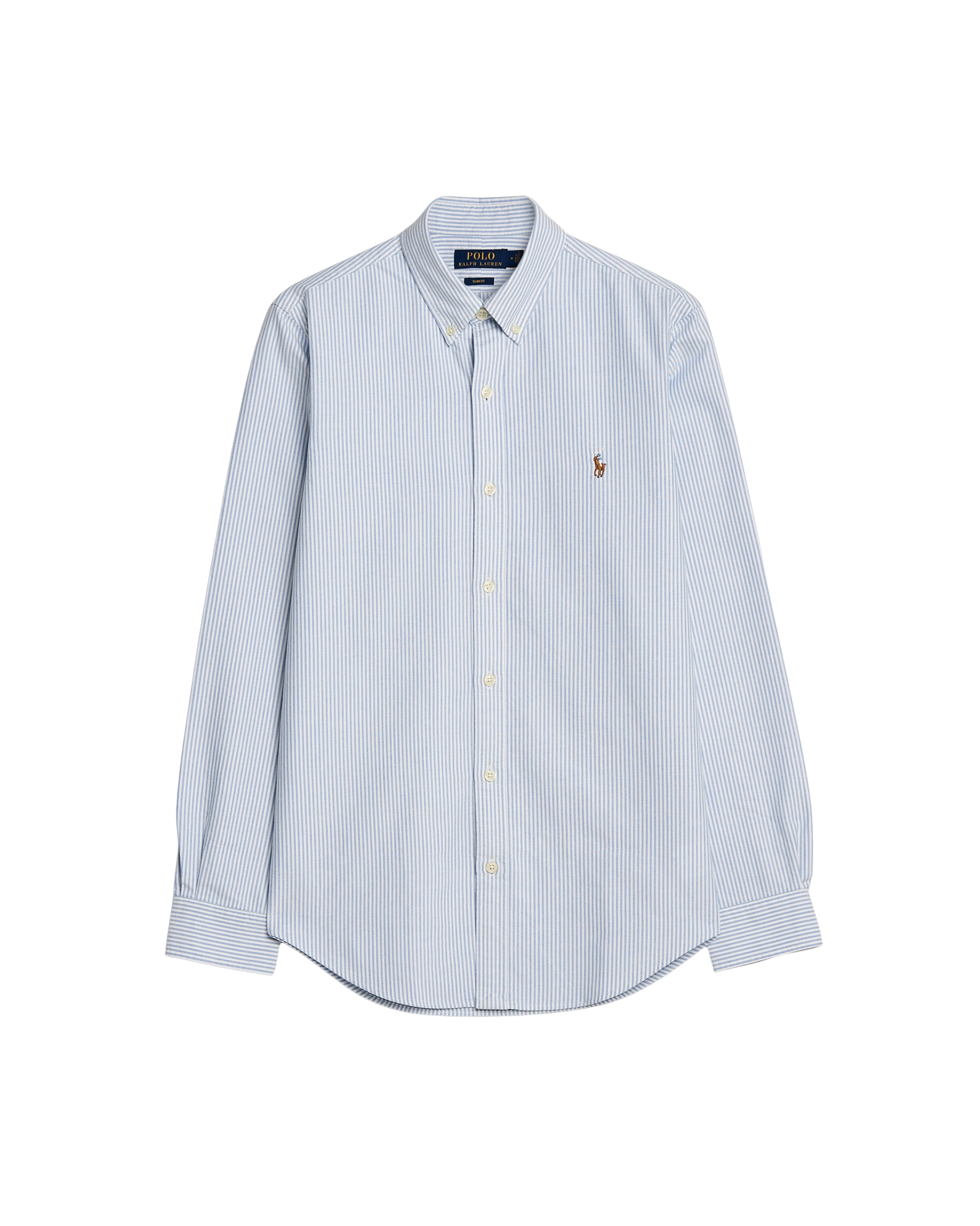 Camisa Celeste con Rayas Blancas Polo Ralph Lauren
