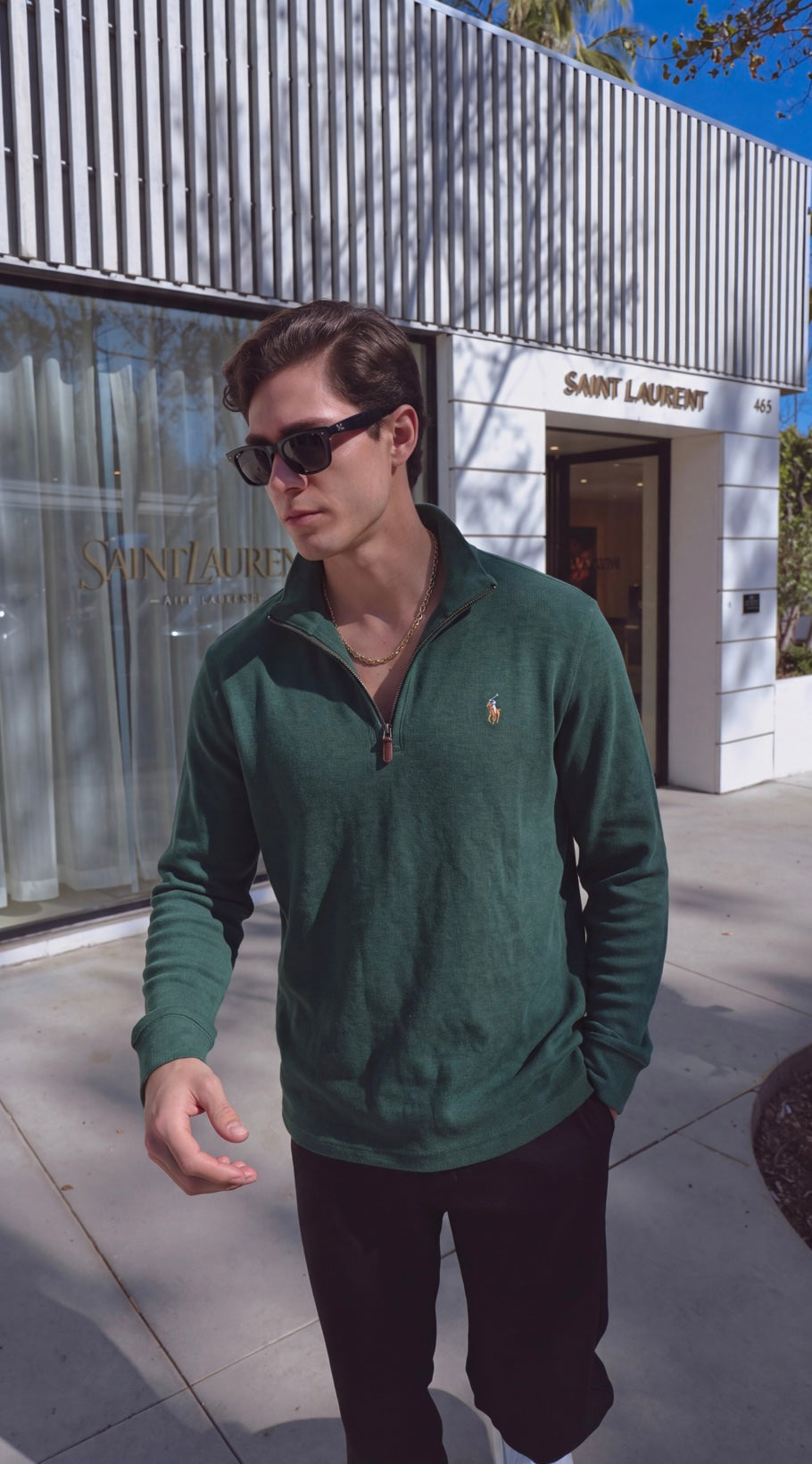 Suéter Estate Rib con Cierre 1/4 Polo Ralph Lauren