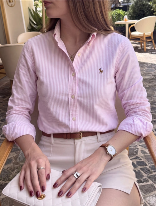 Camisa Oxford de Rayas con Botones