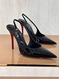 Christian Louboutin Miss Z Sling Back 100 mm Patent Calf Leather Pumps