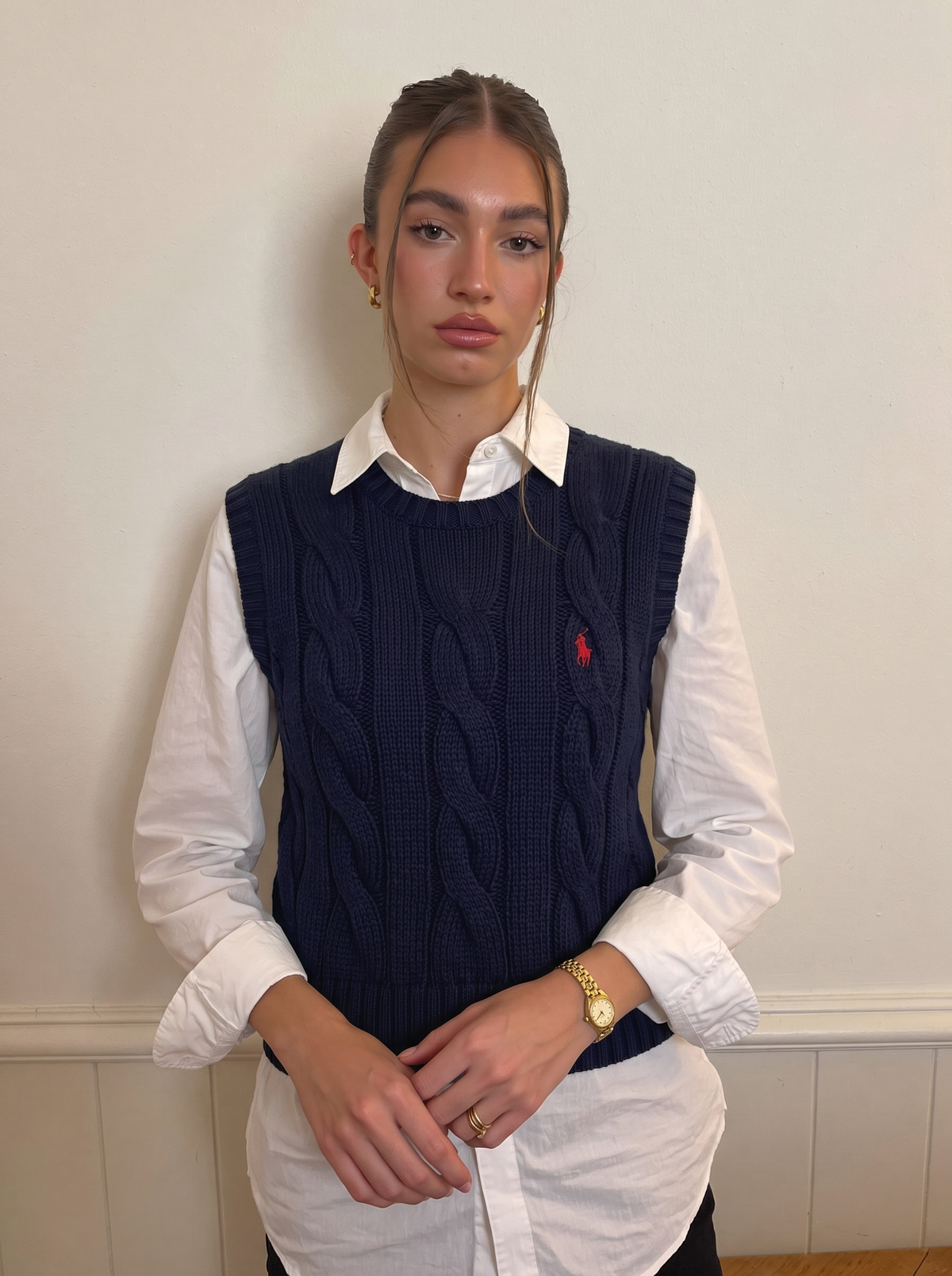 Chaleco Trenzado Sin Mangas Ralph Lauren