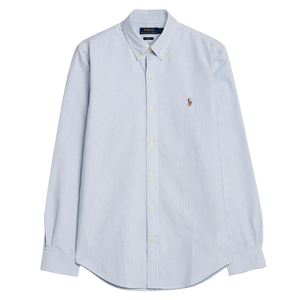 Camisa Celeste con Rayas Blancas Polo Ralph Lauren