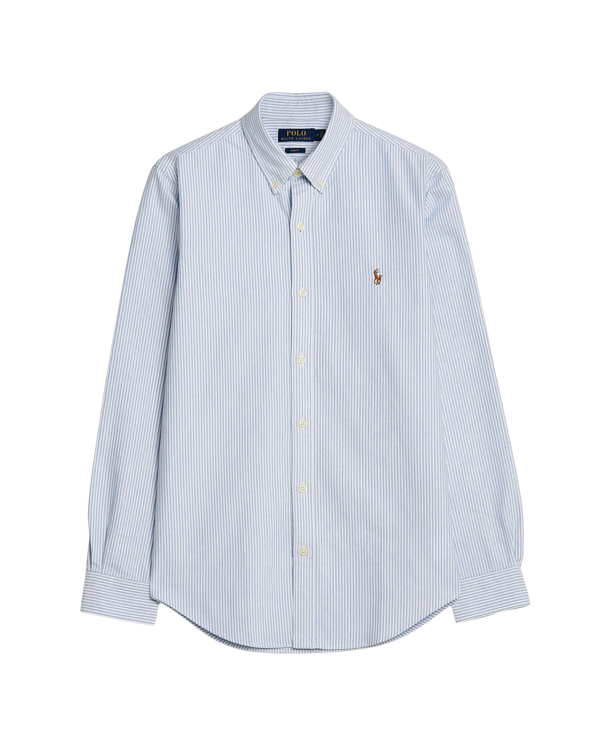 Camisa Celeste con Rayas Blancas Polo Ralph Lauren