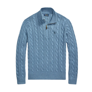 Suéter de Algodón Trenzado con Cierre 1/4 Polo Ralph Lauren