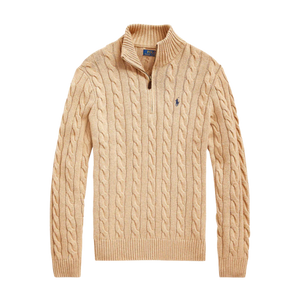 Suéter de Algodón Trenzado con Cierre 1/4 Polo Ralph Lauren