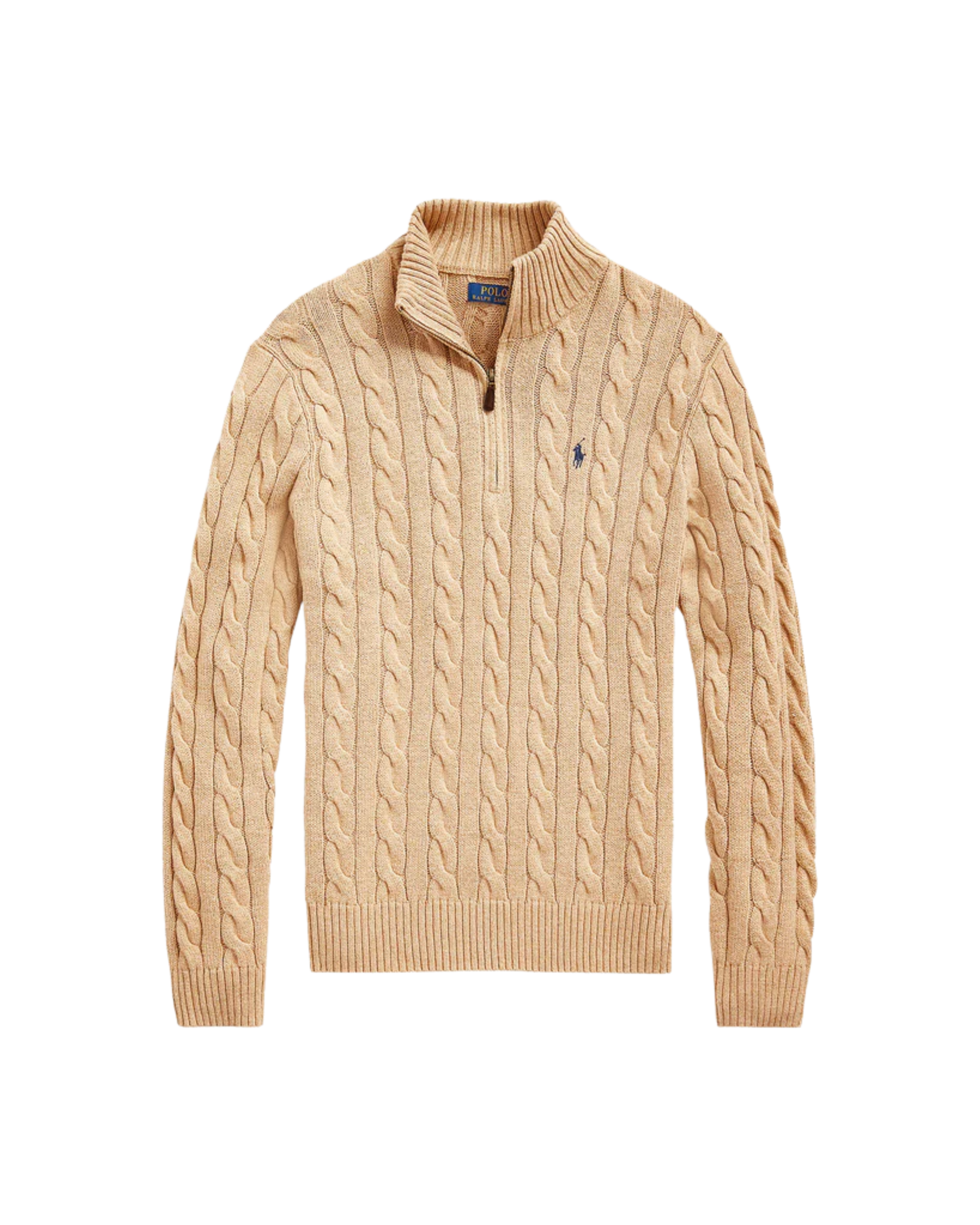 Suéter de Algodón Trenzado con Cierre 1/4 Polo Ralph Lauren