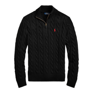 Suéter de Algodón Trenzado con Cierre 1/4 Polo Ralph Lauren