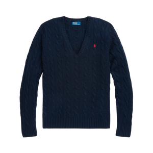 Suéter Trenzado con Cuello en V Polo Ralph Lauren (Mujer)