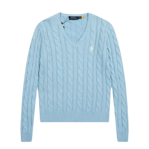 Suéter Trenzado con Cuello en V Polo Ralph Lauren (Mujer)