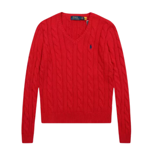 Suéter Trenzado con Cuello en V Polo Ralph Lauren (Mujer)