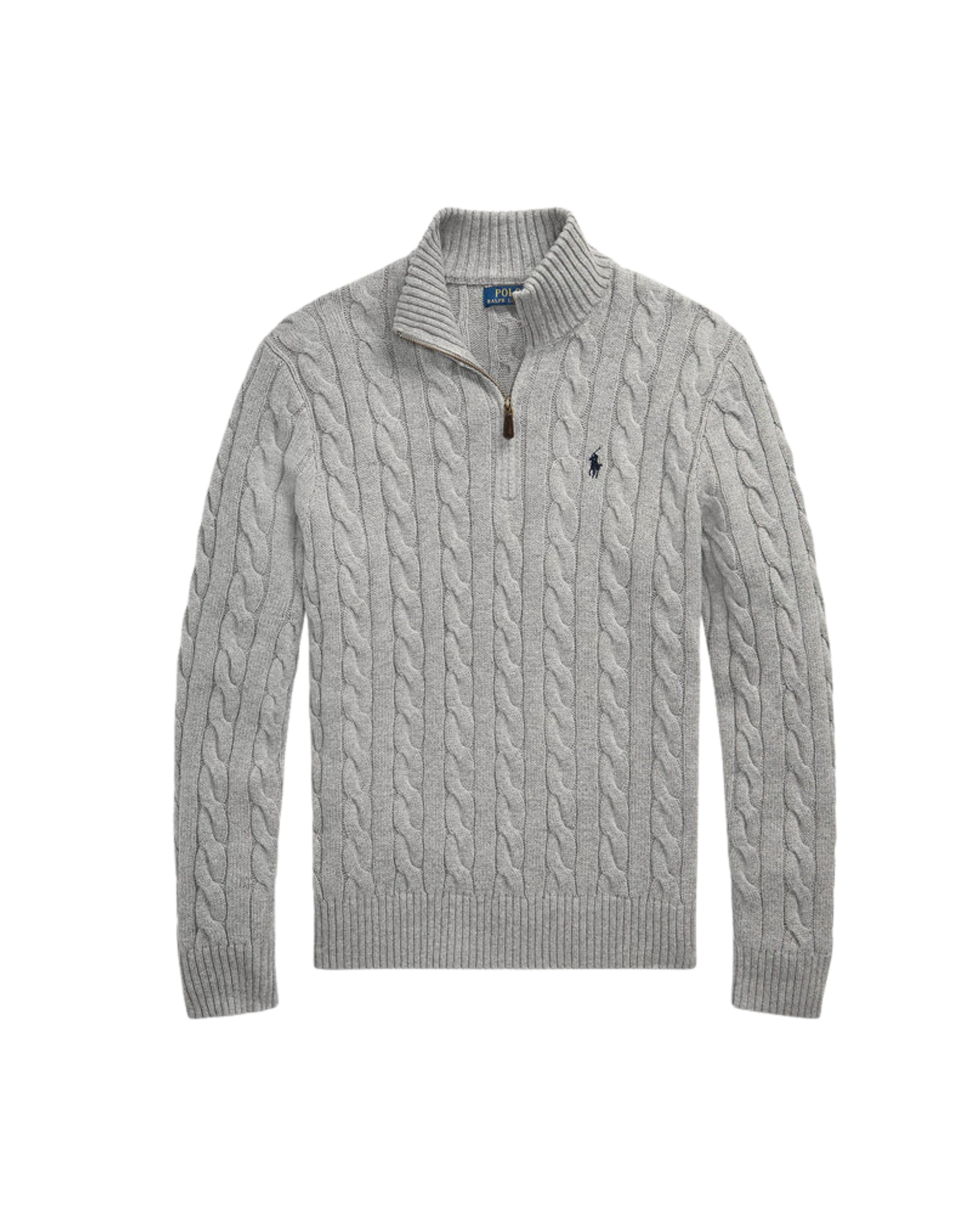 Suéter de Algodón Trenzado con Cierre 1/4 Polo Ralph Lauren
