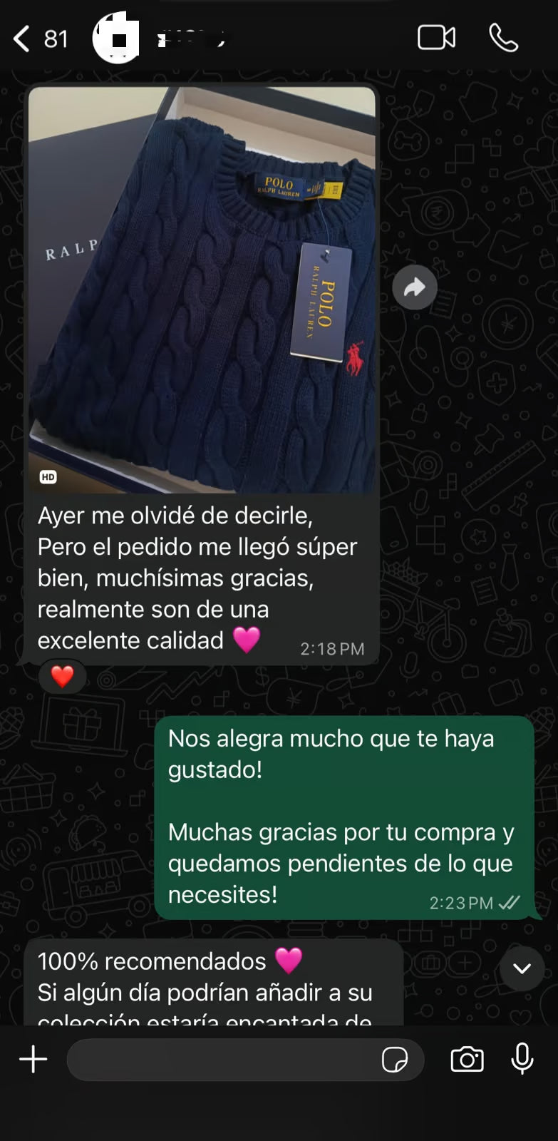 Reseña de cliente 8
