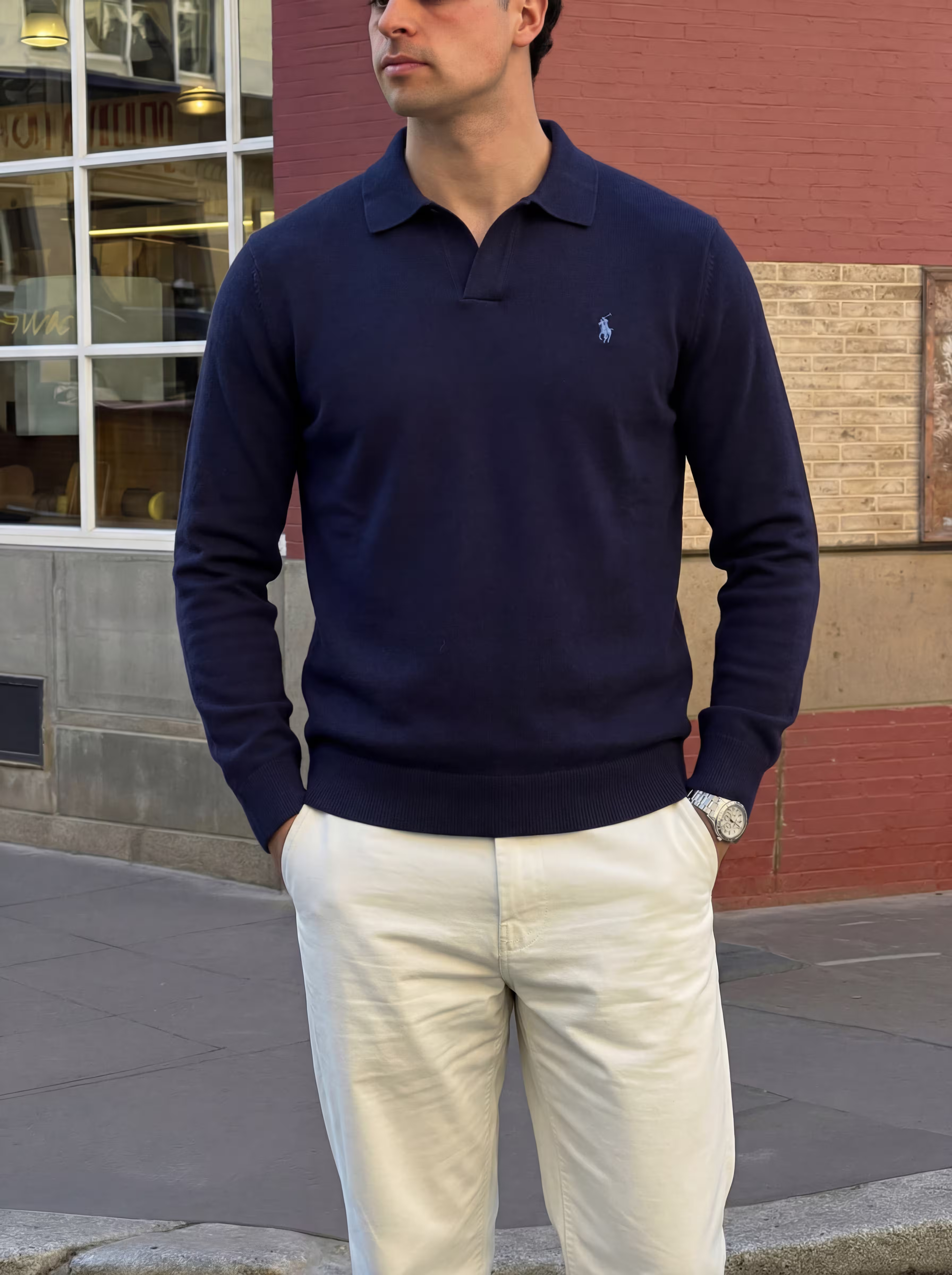 Jersey de Lana Johnny-Collar Polo Ralph Lauren