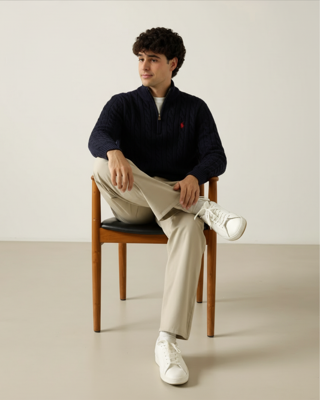 Suéter Trenzado con Cierre 1/4 Polo Ralph Lauren