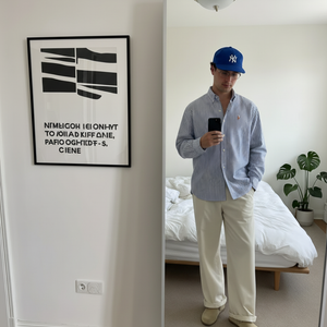 Camisa Celeste con Rayas Blancas Polo Ralph Lauren