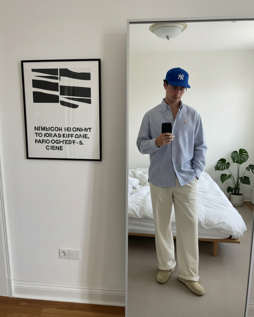 Camisa Celeste con Rayas Blancas Polo Ralph Lauren