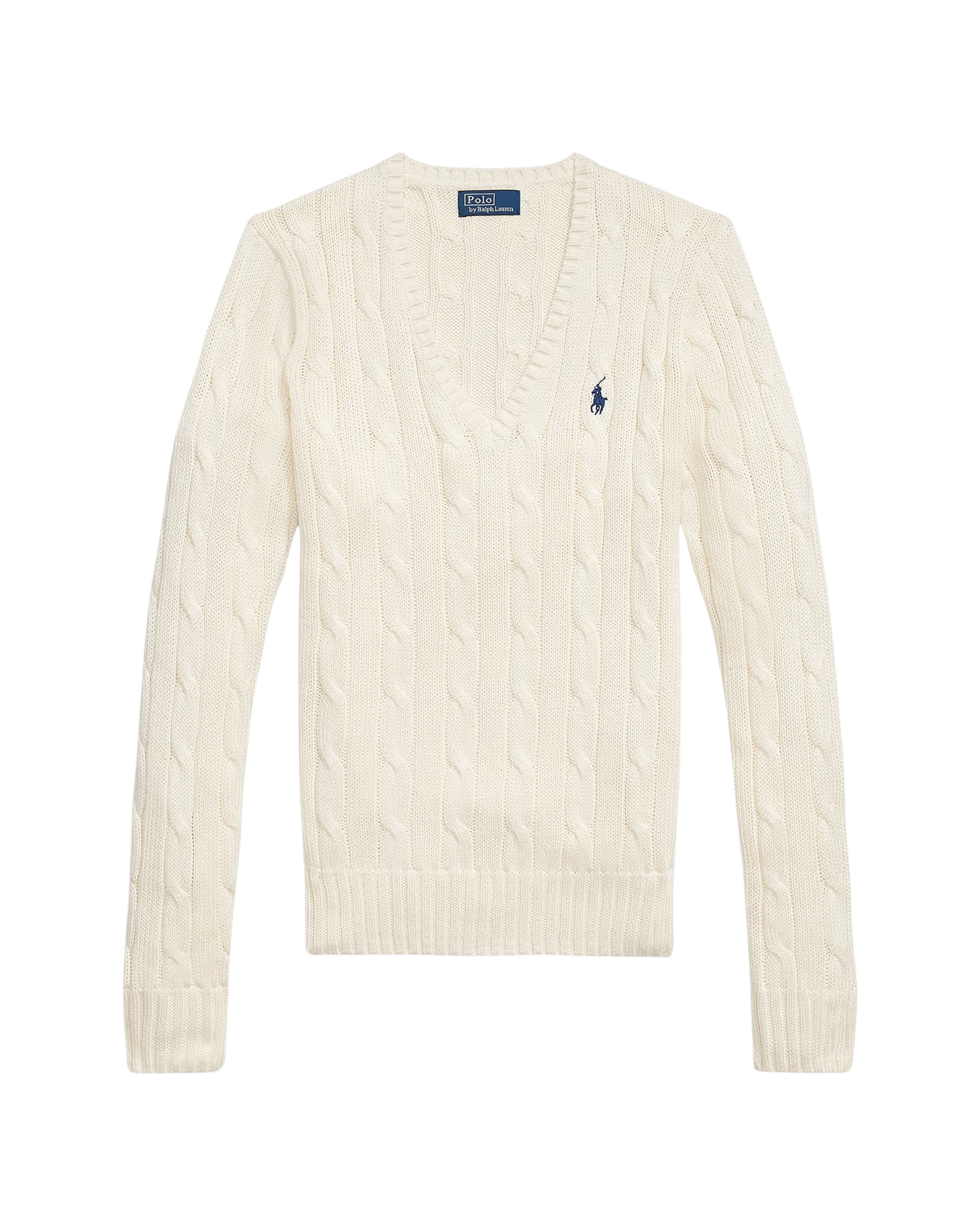 Suéter Trenzado con Cuello en V Polo Ralph Lauren