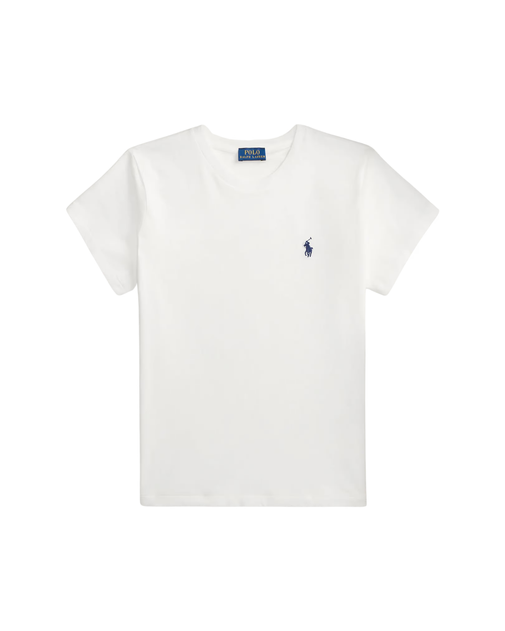 Camiseta de Algodón de Cuello Redondo