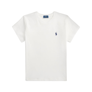 Camiseta de Algodón de Cuello Redondo