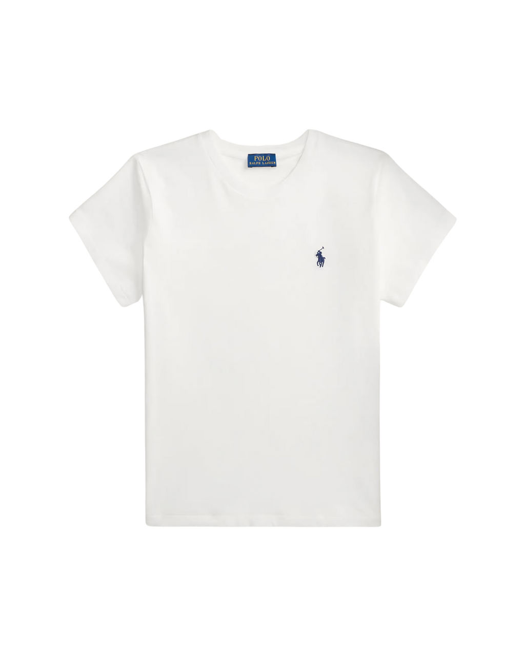 Camiseta de Algodón de Cuello Redondo