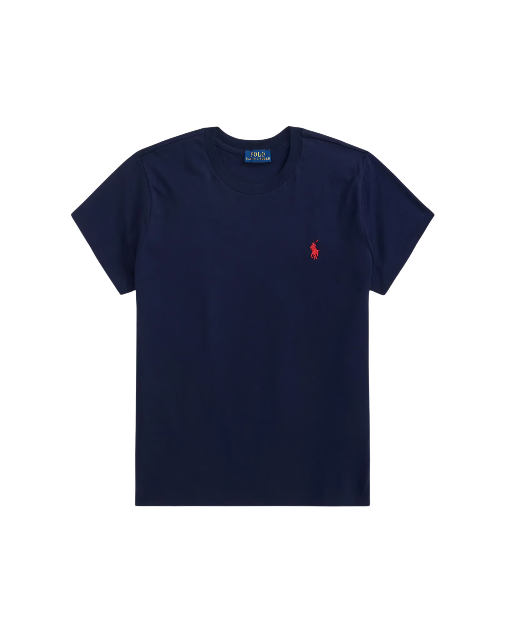 Camiseta de Algodón de Cuello Redondo