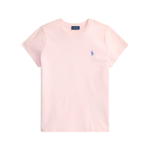 Camiseta de Algodón de Cuello Redondo