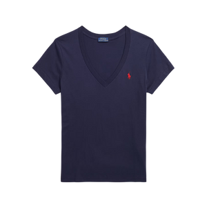 Camiseta de Algodón de Cuello en V