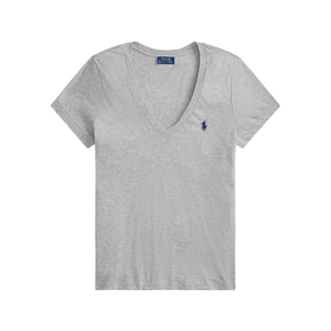 Camiseta de Algodón de Cuello en V