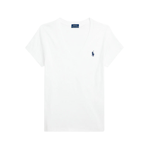 Camiseta de Algodón de Cuello en V