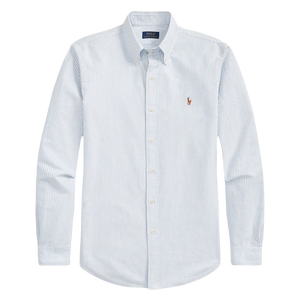 Camisa Celeste con Rayas Blancas Polo Ralph Lauren