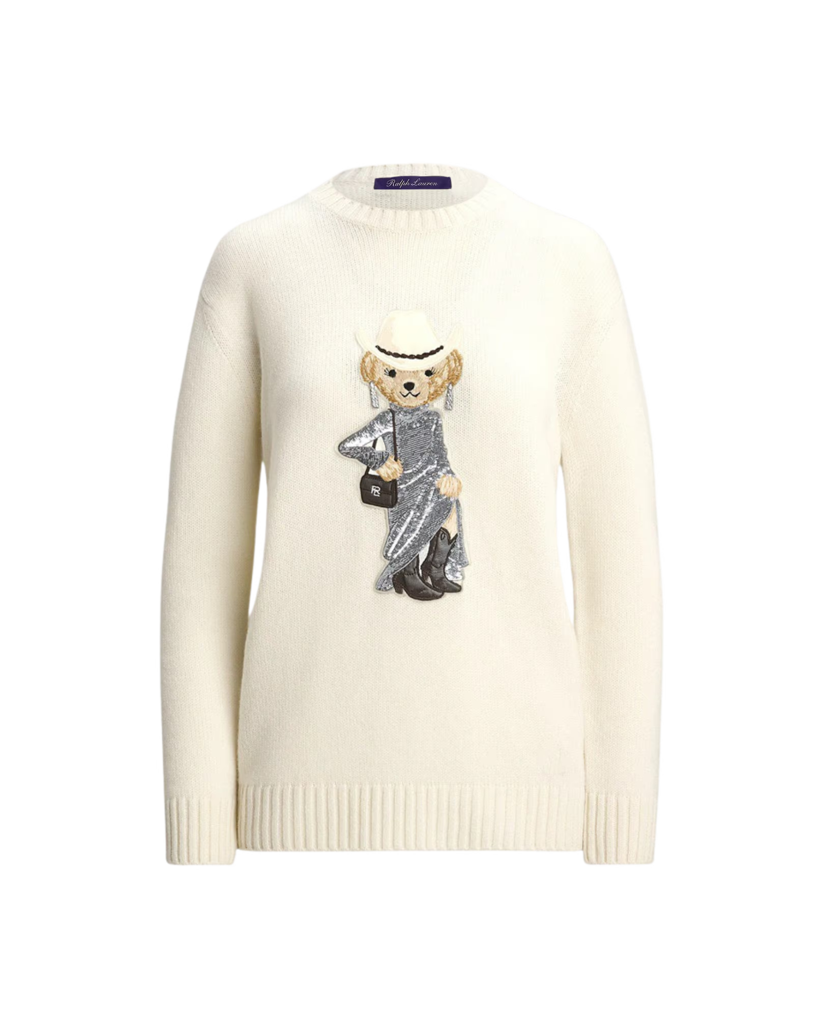 Purple Label - High-Fashion Cowgirl Polo Bear Sweater