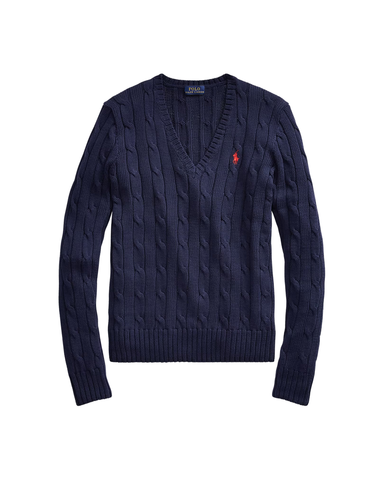 Suéter Trenzado con Cuello en V Polo Ralph Lauren