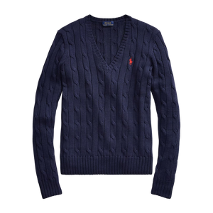 Suéter Trenzado con Cuello en V Polo Ralph Lauren