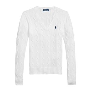 Suéter Trenzado con Cuello en V Polo Ralph Lauren
