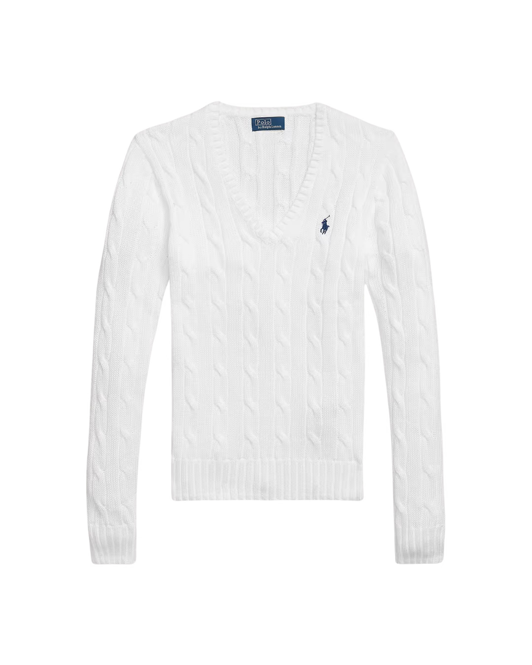 Suéter Trenzado con Cuello en V Polo Ralph Lauren