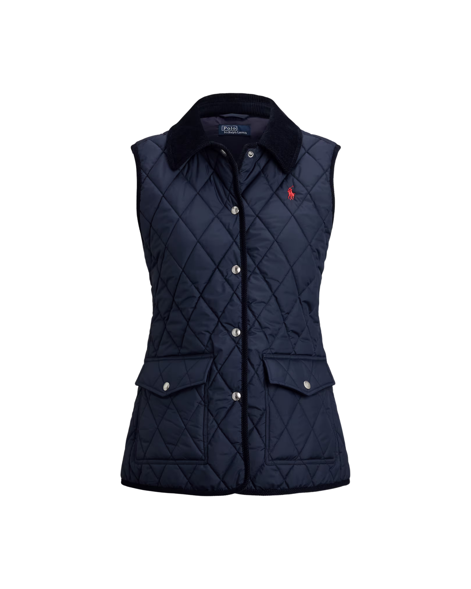 Chaleco Acolchado con Cuello de Pana Ralph Lauren