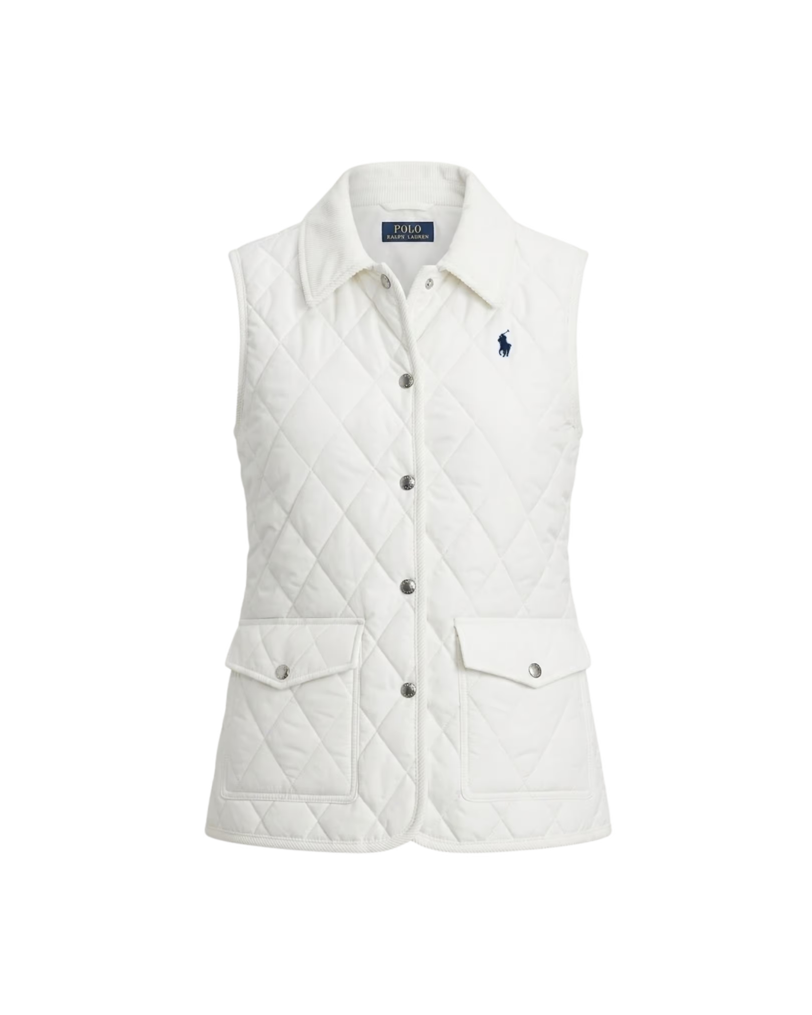 Chaleco Acolchado con Cuello de Pana Ralph Lauren