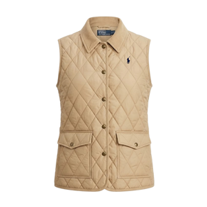 Chaleco Acolchado con Cuello de Pana Ralph Lauren