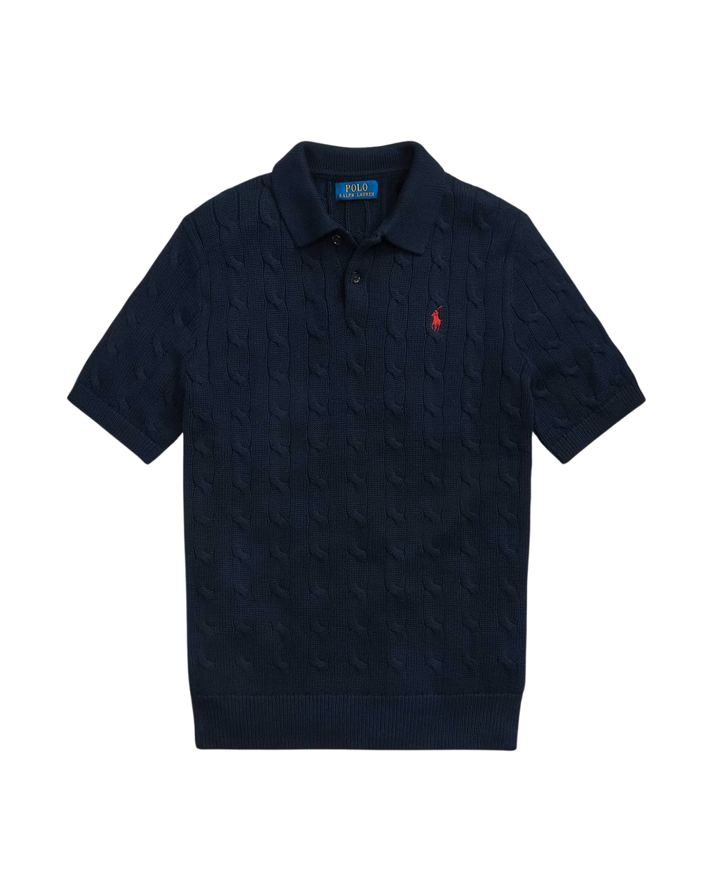 Camiseta Polo de Punto Trenzado