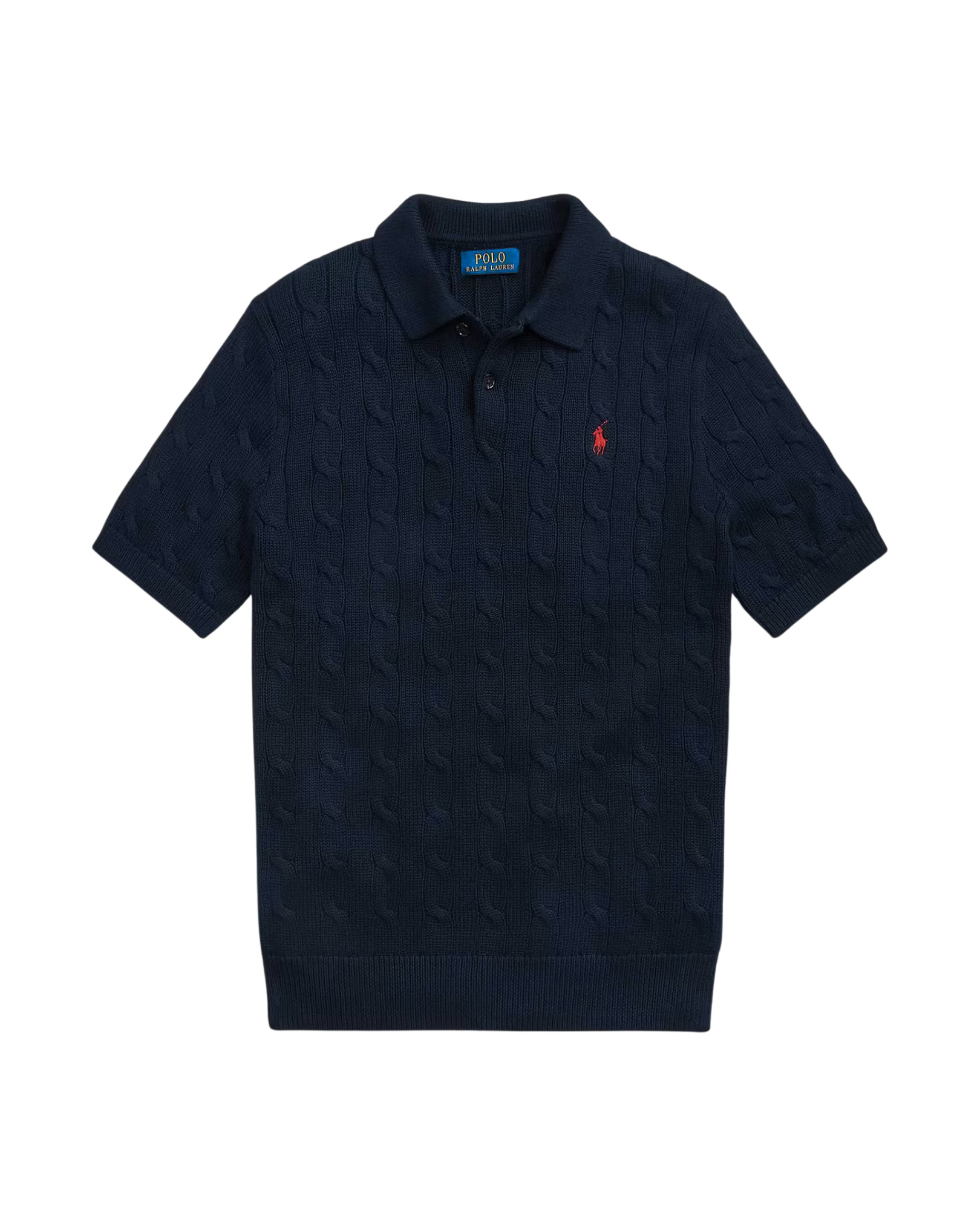 Camiseta Polo de Punto Trenzado