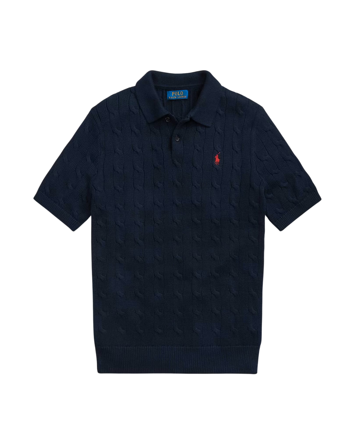 Camiseta Polo de Punto Trenzado