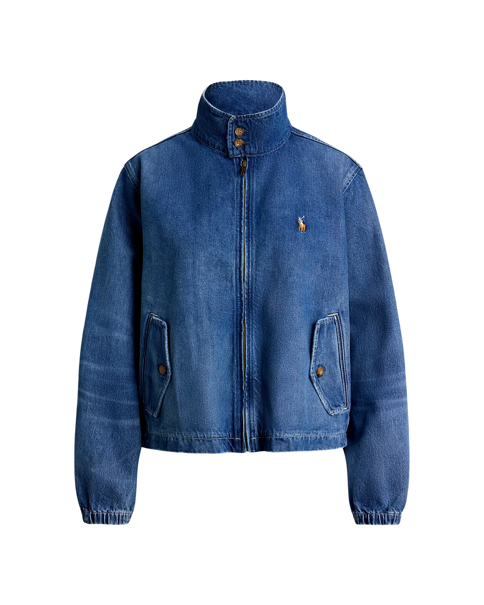 Chaqueta Denim Cazadora con Cuello Alto