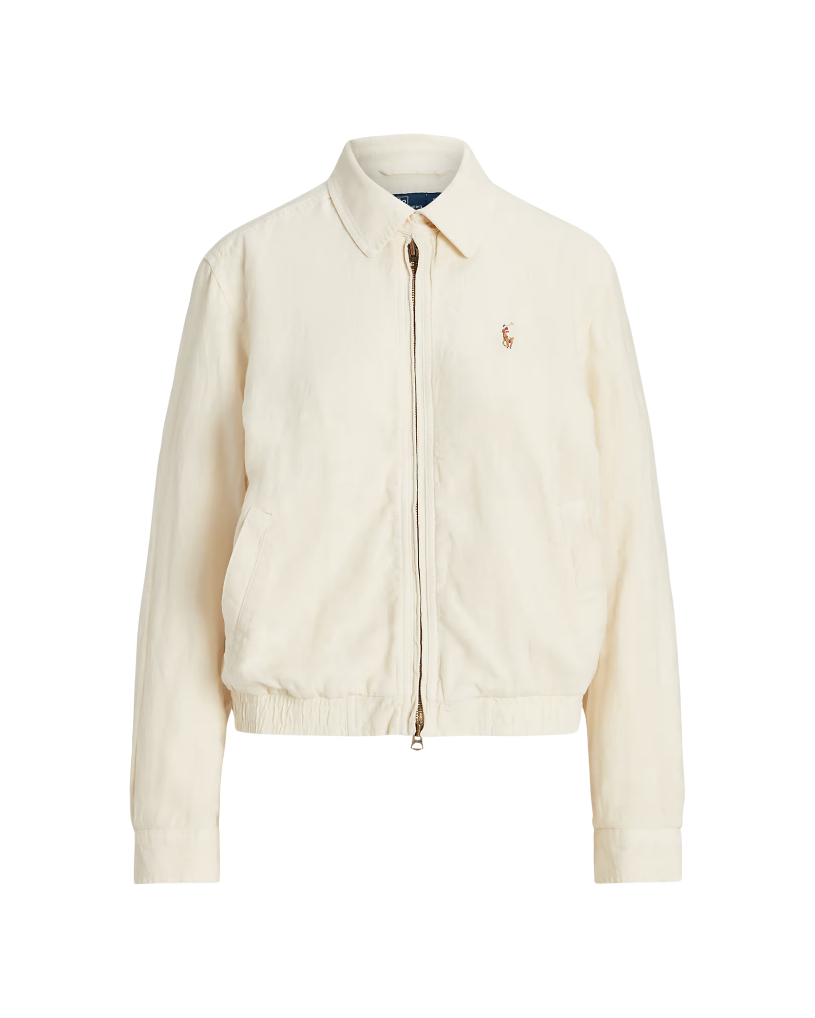 Chaqueta Harrington de Lino con Cremallera
