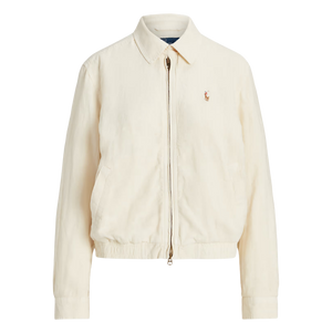 Chaqueta Harrington de Lino con Cremallera