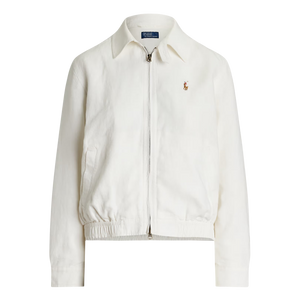 Chaqueta Harrington de Lino con Cremallera