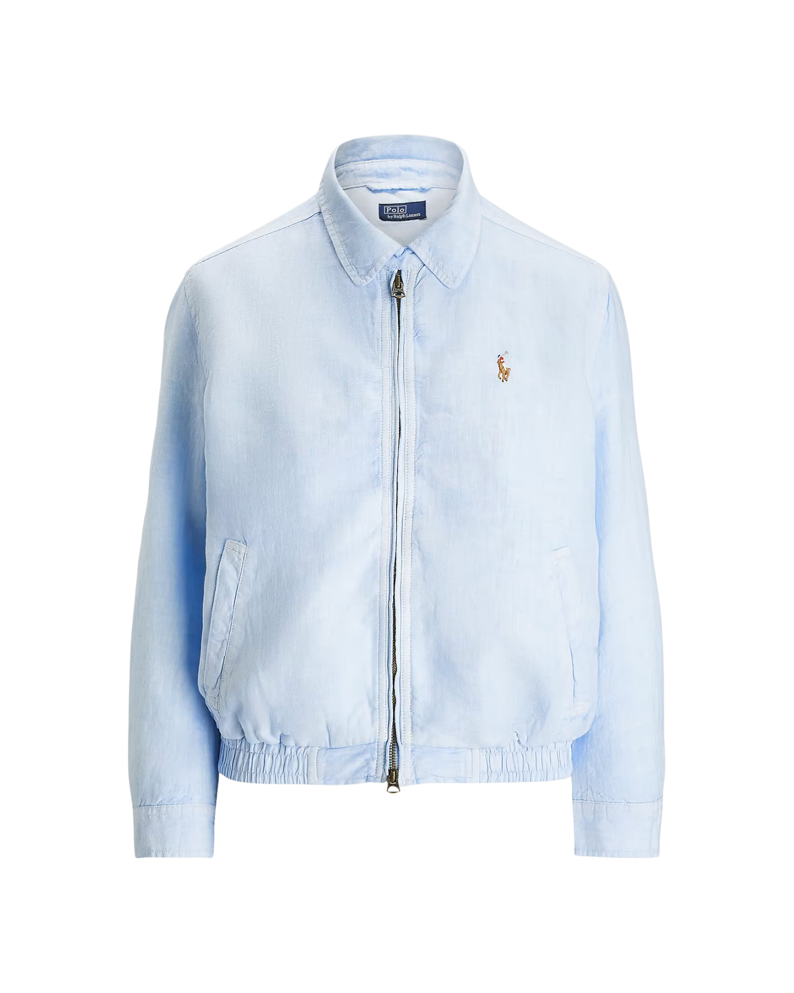 Chaqueta Harrington de Lino con Cremallera