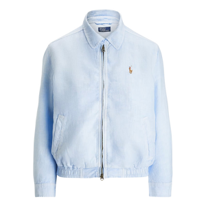 Chaqueta Harrington de Lino con Cremallera
