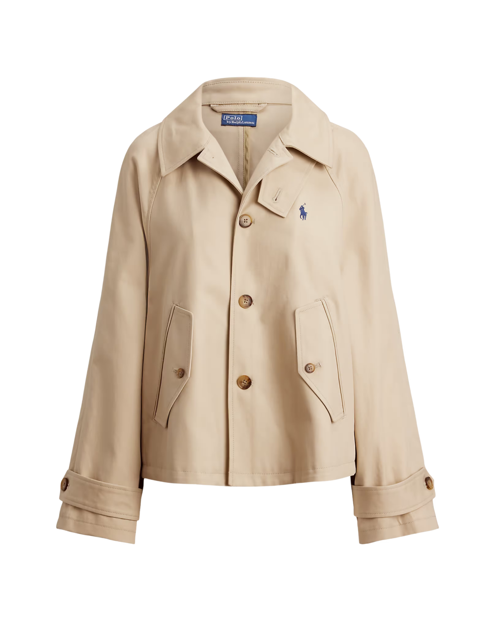 Chaqueta Corta de Sarga con Trabillas